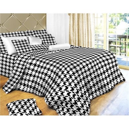 DOLCE MELA Dolce Mela DM498T Houndstooth Check Luxury 6 Piece Duvet Cover Set; Twin DM498T